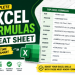 excel formulas cheat sheet