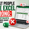 Most people use Excel wrong showing common Excel mistakes beginners make every day including wrong formulas, bad data structure and formatting errors