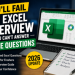 Excel Interview Questions and Answers 2026 for Freshers