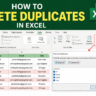 How to Delete Duplicates in Excel