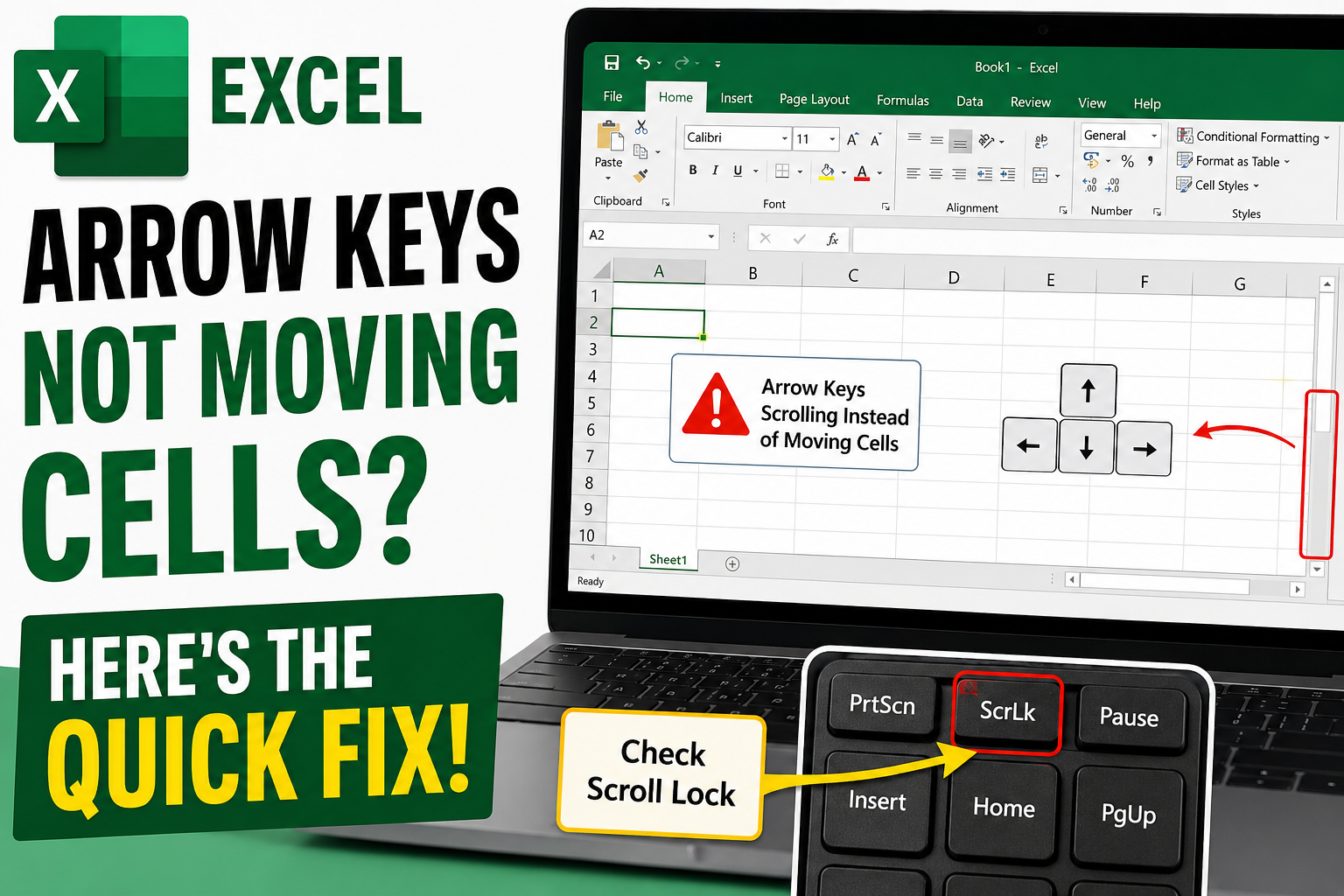 Excel Arrow Keys Not Moving Cells