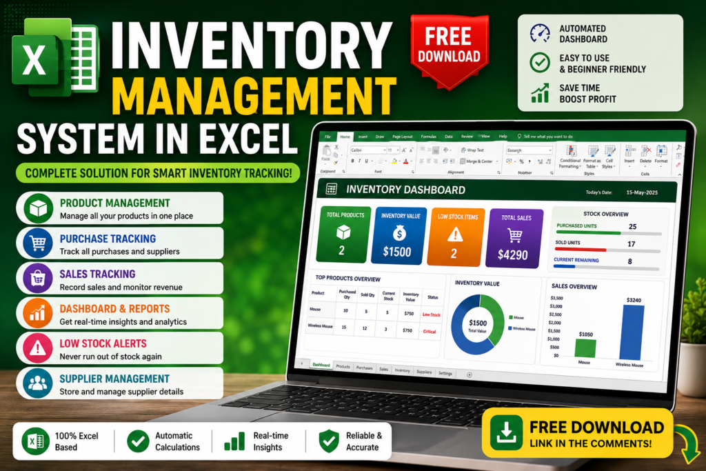 Free Inventory Management System in Excel