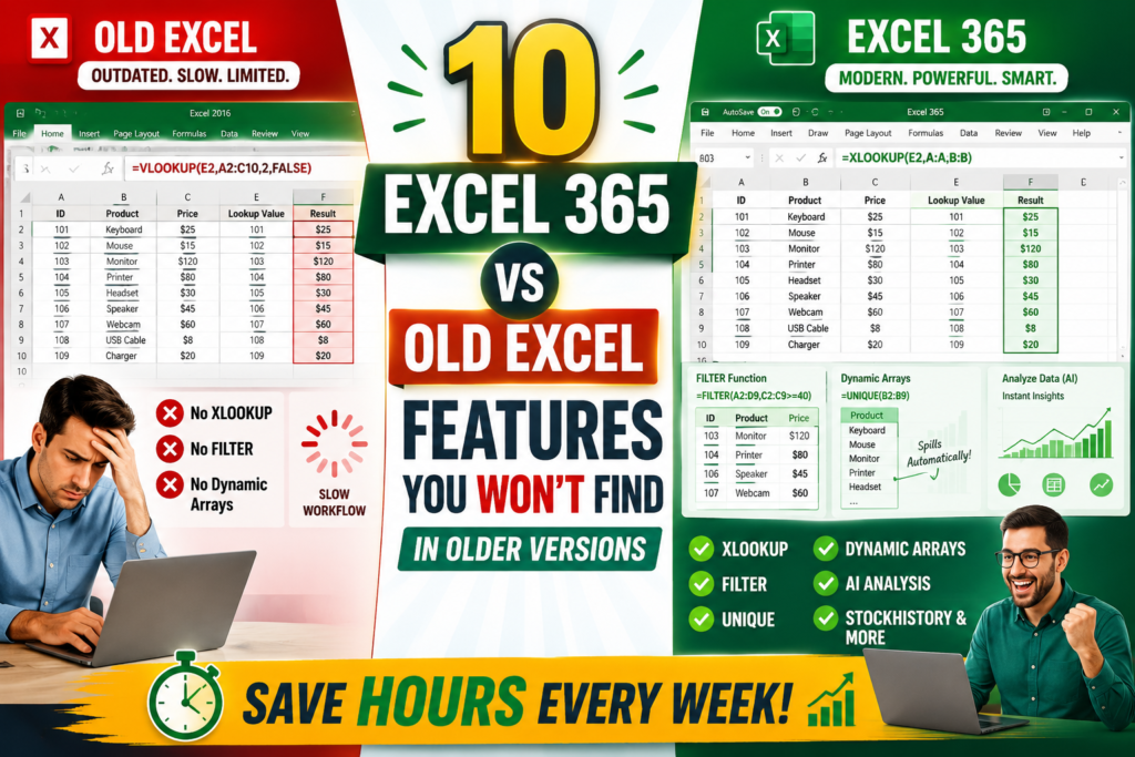 Top 10 Excel 365 Features You Won’t Find in Older Versions