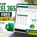 How to use Excel 365 for free in the USA using Excel web version on laptop with charts and dashboard