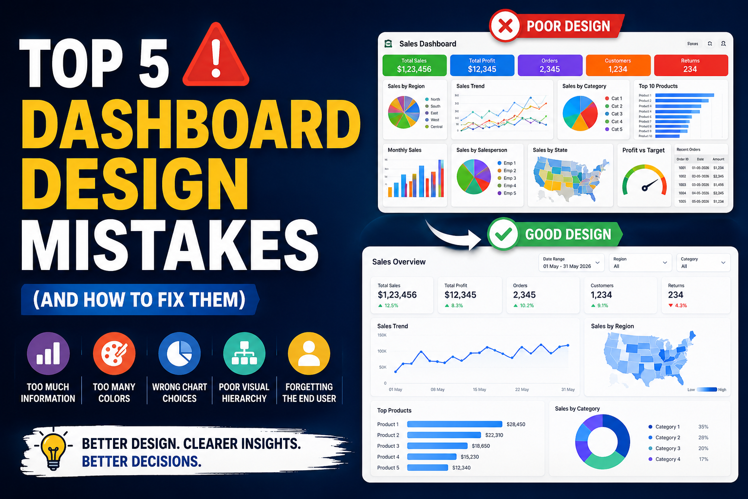 Top 5 Dashboard Design Mistakes