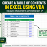 How to Create a Professional Table of Contents (TOC) in Excel Using VBA-2026