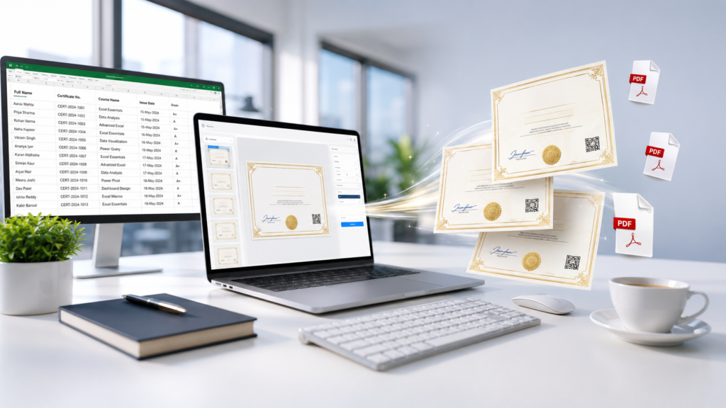 generate certificates-from excel