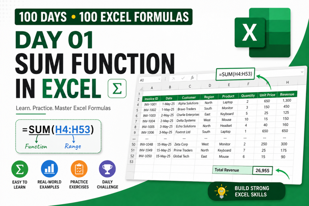 SUM function in Excel